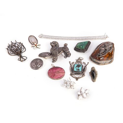 group of ladies sterling silver jewelry