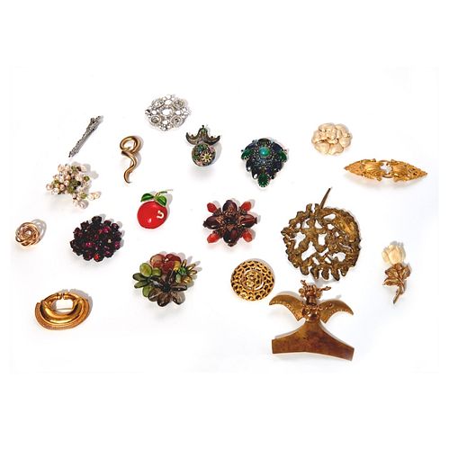 asst. group of ladies brooches including Chanel