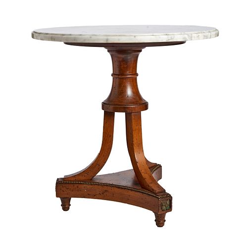 White Marble Top Occassional Table