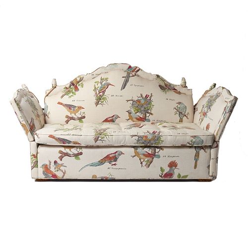 Italian Style Settee with  Bird Upholstery
