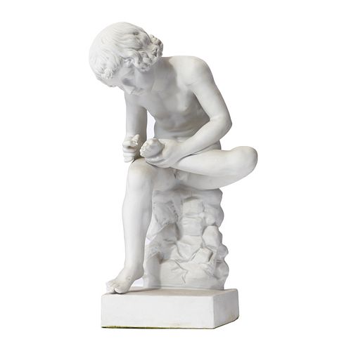 Parian figure of a young man mythological