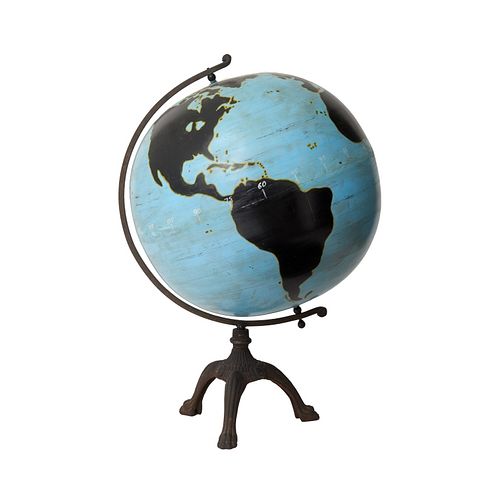 table globe on a cast iron base