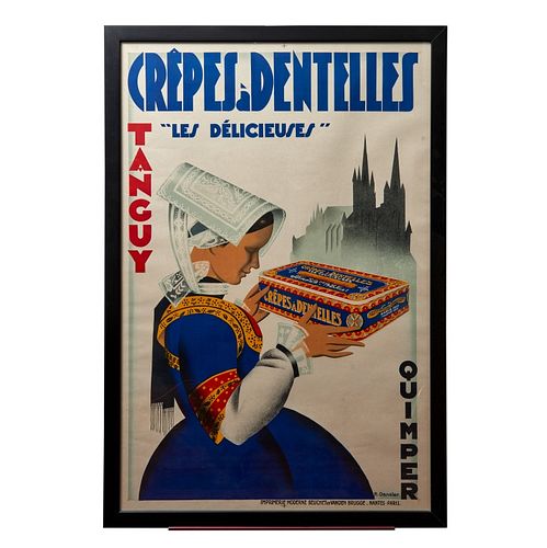 Crepes a Dentelles Original Vintage Poster