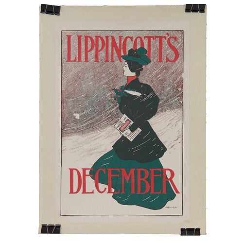 Lippincott December Original Vintage Poster