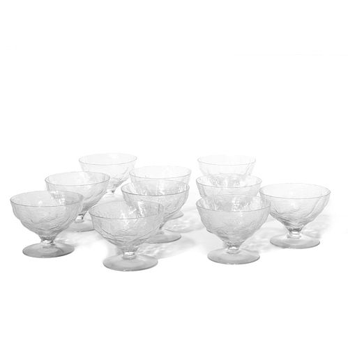 Assorted group of American glass molded compotes