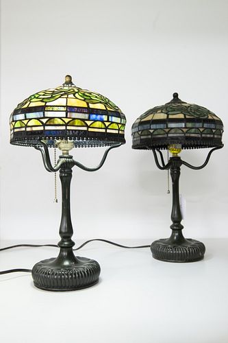 Pair of Tiffany Style Table Lamps