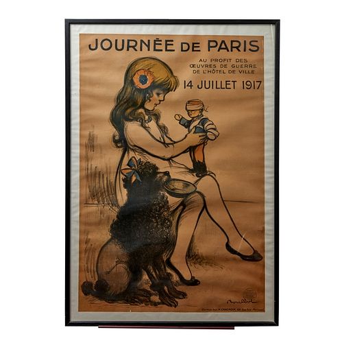 Jaurnee de Paris Poulbot Original Vintage Poster