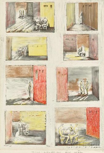 Henry Moore (British, 1898-1986)      Figures in Settings