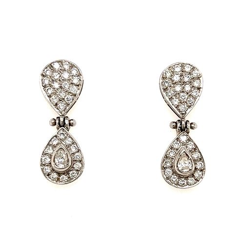 18k Diamond Dangle Earrings 