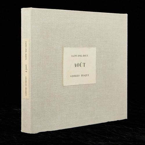 [GEORGES BRAQUE] SAINT-POL-ROUX "Aout" Louis Broder, 1958. Livre d'artiste
