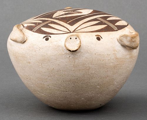 Rosemary Chino Acoma Pottery Pig Form Vessel