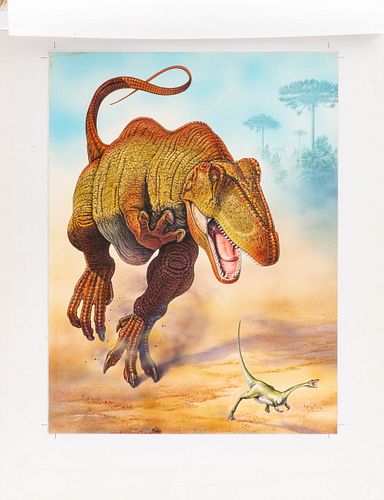 Alex Ebel Tyrannosaurus Rex Attacks Oil & Airbrush