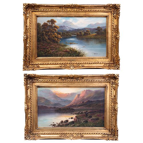M. C. HIDER. Lote de 2 paisajes. Firmados. 30 x 50 cm (cada uno).