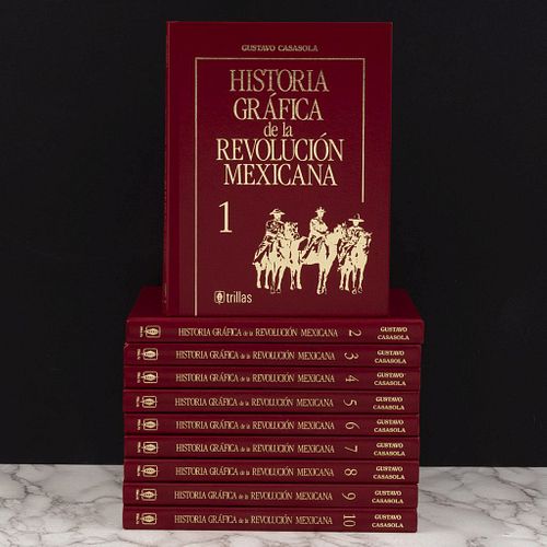 Casasola Zapata, Gustavo. Historia Gráfica de la Revolución Mexicana 1900 - 1970. México: Editorial Trillas, 1992. Piezas: 10.