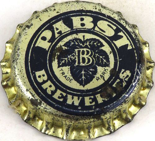 1933 Pabst Breweries (Armstrong) Cork Backed Crown Milwaukee Wisconsin