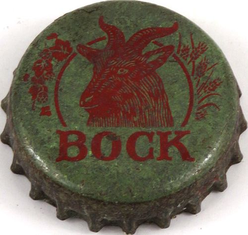 1950 Generic Bock Beer (cream/red) Cork Backed Crown Milwaukee Wisconsin