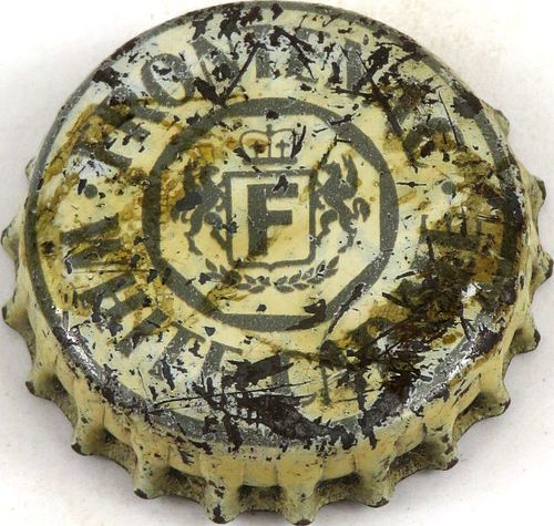 1937 Frontenac White Label Beer Cork Backed Crown Montreal Quebec