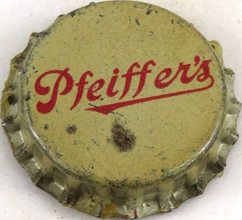 1958 Pfeiffer's Beer Cork Backed Crown Detroit Michigan