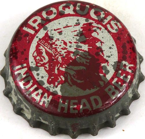 1948 Iroquois Indian Head Beer Cork Backed Crown Buffalo New York