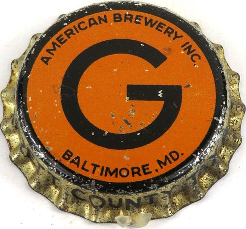 1957 Garret County Tax Paid Cork Backed Crown Baltimore Maryland