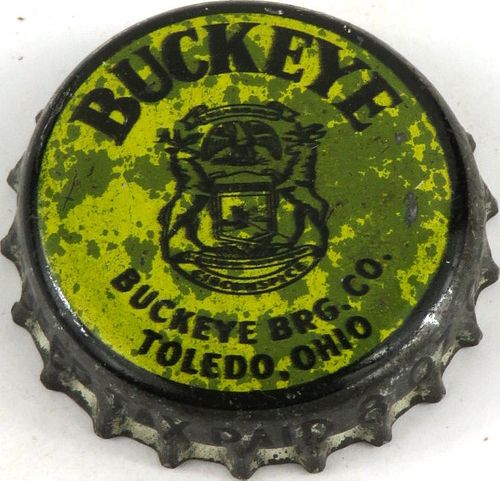 1956 Buckeye Beer, MI 8oz Tax Cork Backed Crown Toledo Ohio