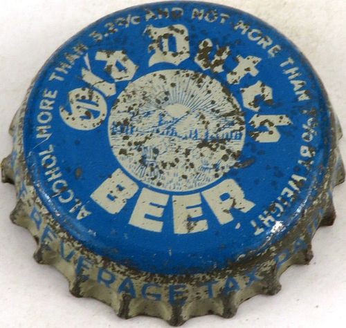 1952 Old Dutch Beer, OH 1Â½Â¢ tax Cork Backed Crown Findlay Ohio