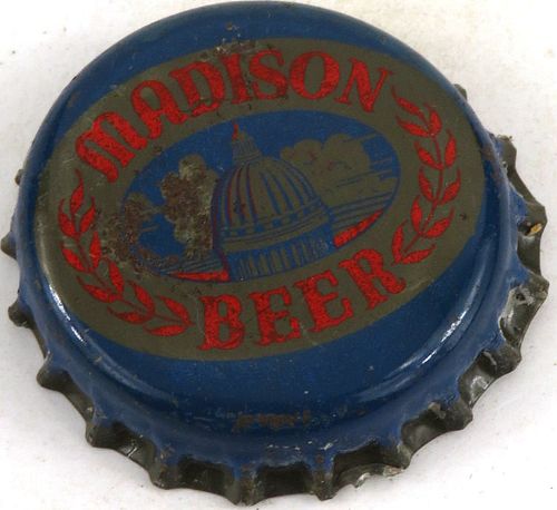 1960 Madison Beer Cork Backed Crown Madison Wisconsin