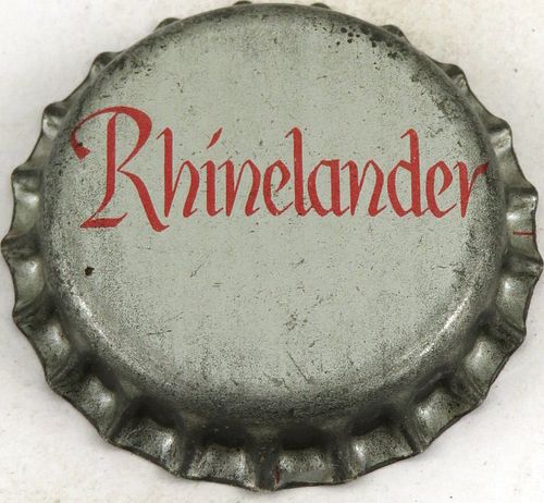 1940 Rhinelander Beer Cork Backed Crown Rhinelander Wisconsin