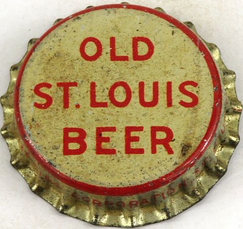 1939 Old St. Louis Beer Cork Backed Crown Saint Louis Missouri