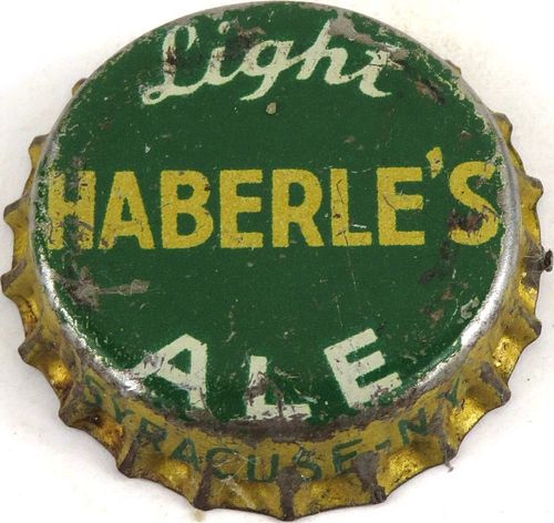 1945 Haberle's Light Ale Cork Backed Crown Syracuse New York