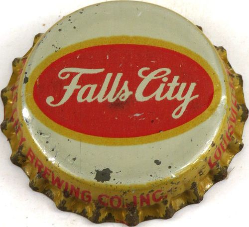 1950 Falls City Beer (thin lettering) Cork Backed Crown Louisville Kentucky