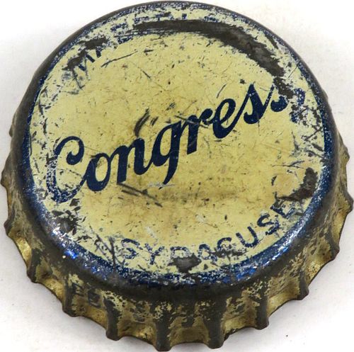 1933 Congress Beer Cork Backed Crown Syracuse New York