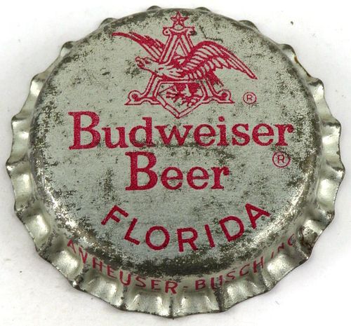 1957 Budweiser Beer, FL Tax Cork Backed Crown Saint Louis Missouri