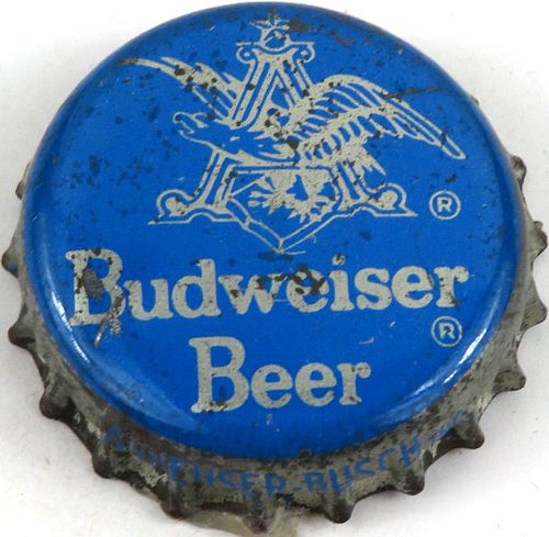 1960 Budweiser Beer "Blue" Cork Backed Crown Saint Louis Missouri