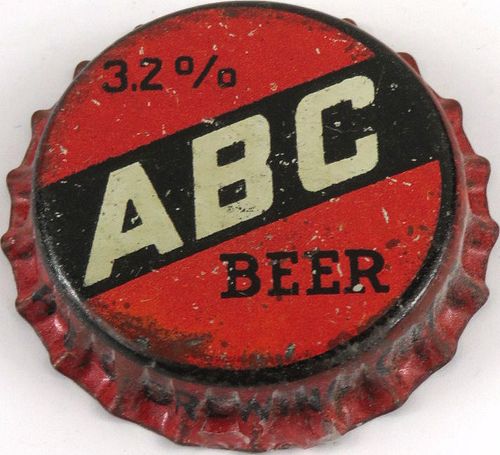1935 ABC Beer Cork Backed Crown Saint Louis Missouri