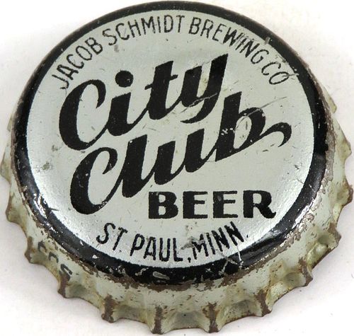 1943 City Club Beer (silver) Cork Backed Crown Saint Paul Minnesota