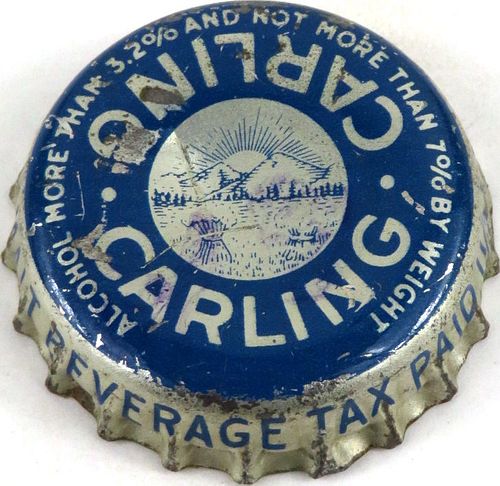 1952 Carling, OH 1Â½Â¢ Tax (CCS) Cork Backed Crown Cleveland Ohio