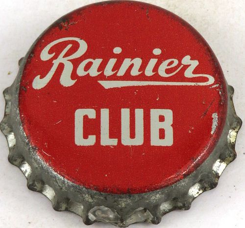 1936 Rainier Club Beer (silver) Cork Backed Crown San Francisco California