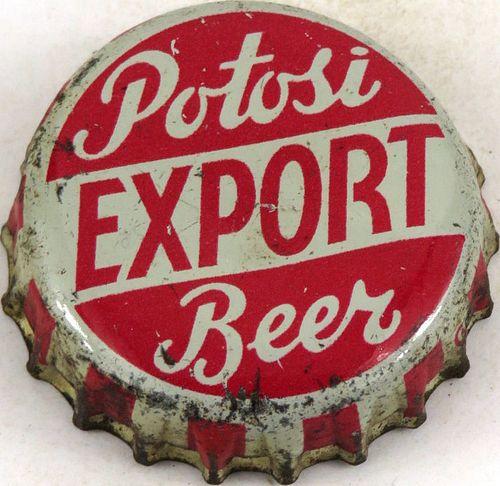 1938 Potosi Export Beer (cream) Cork Backed Crown Potosi Wisconsin