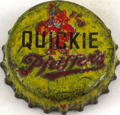 1948 Pfeiffer's Quickie Beer Cork Backed Crown Detroit Michigan