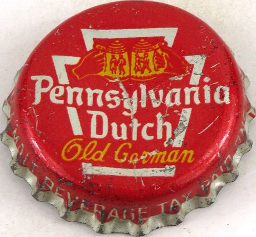 1958 Pennsylvania Dutch Beer Cork Backed Crown Catasauqua Pennsylvania