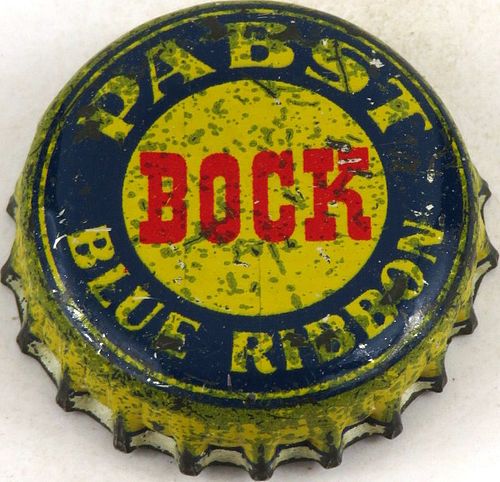 1952 Pabst Blue Ribbon Bock Beer Cork Backed Crown Milwaukee Wisconsin
