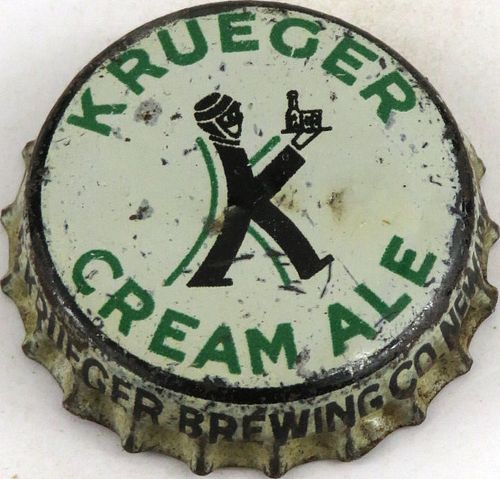 1944 Krueger Cream Ale Cork Backed Crown Newark New Jersey