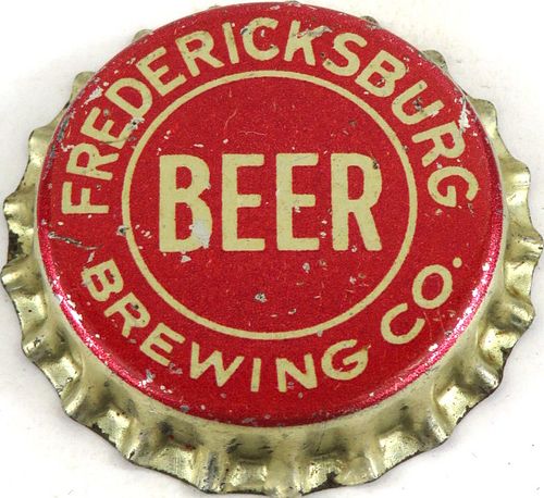 1933 Fredericksburg Beer Cork Backed Crown San Jose California