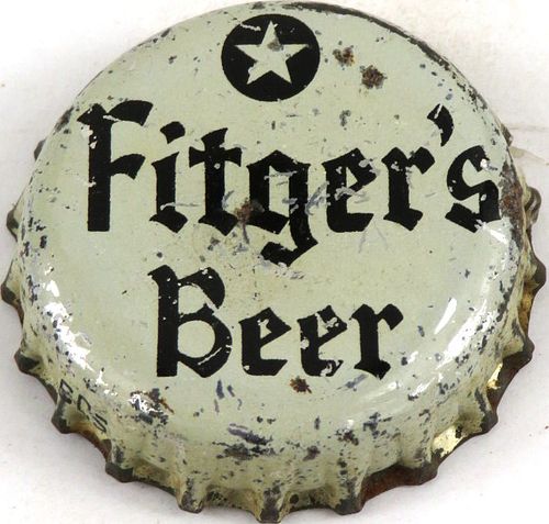 1940 Fitger's Beer (white) Cork Backed Crown Duluth Minnesota