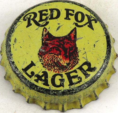 1938 Red Fox Lager Beer Cork Backed Crown Waterbury Connecticut