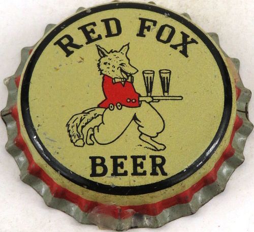 1943 Red Fox Beer Cork Backed Crown Waterbury Connecticut