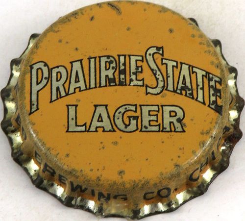 1935 Prairie State Beer Cork Backed Crown Chicago Illinois