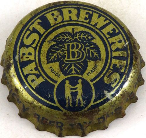 1938 Pabst Breweries, KY tax Cork Backed Crown Milwaukee Wisconsin