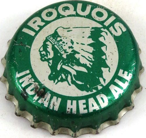1948 Iroquois Indian Head Ale Cork Backed Crown Buffalo New York